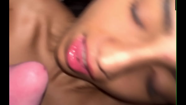 Amateur blowjob from petite latina babe who loves big white cock