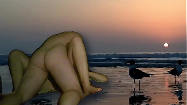Couple having sex on the privet beach – from zero to hero level- birding (age 32) (AI-gen)