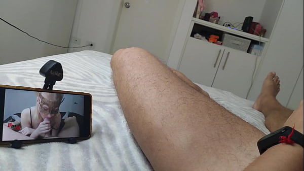 The stepsister saw how the stepbrother was watching porn, where she was sucking him off. It turned her on so much that she decided to do it again.