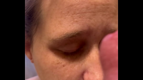 Slut gets spit on while he’s jerking down her face