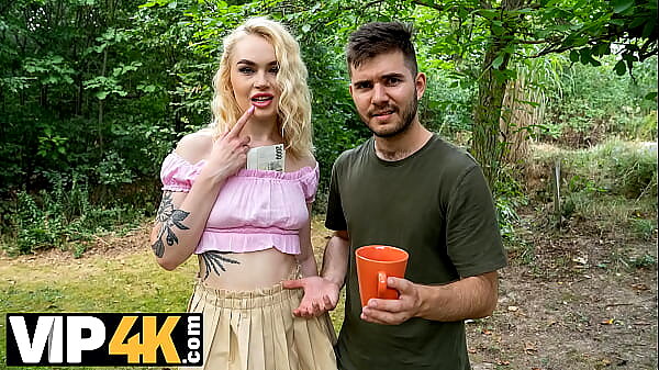 HUNT4K. Blonde loved facesitting and doggy style with Hunter outdoors